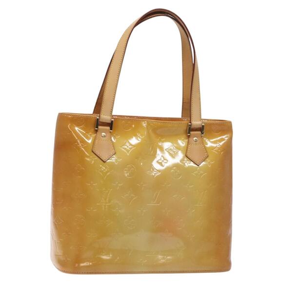 LOUIS VUITTON Monogram Vernis Houston Hand Bag Beige M91004 - Picture 1 of 16